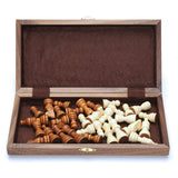 WE Games Folding Wood Travel Chess Set - 11.5 in. Board, 2.6 in. King