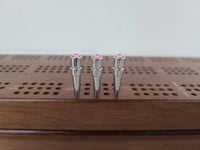 WE Games Chrome Cribbage Pegs with Swarovski Austrian Crystals - Set of 3