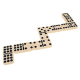 WE Games Double Nine Dominoes With Spinners - Ivory Tiles, Thick Size