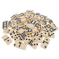 WE Games Double Nine Dominoes With Spinners - Ivory Tiles, Thick Size