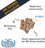 WE Games Replacement Wooden Sudoku Small Thinking Tiles - Extra Set of Pieces