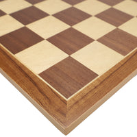 WE Games Deluxe Walnut Wood Veneer Chess Board - 18 in.