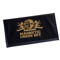 Magnetic chess set folded closed.