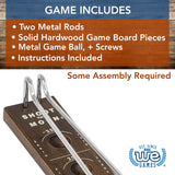 WE Games Shoot The Moon Board Game - Dark Stained Solid Wood - 17.5 in.