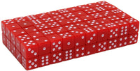 Red Square Cornered Dice 100 pack stacked.