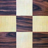 Rosewood and maple grain mousepad chessboard squares.