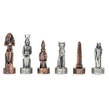 WE Games Egyptian Chess Pieces - Pewter - King measures 3.2 in.