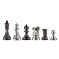 Bobby Fischer Metal Ultimate Chess Set, Wood Board 21.75 in., 3.6 in. King