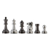 Bobby Fischer Metal Ultimate Chess Set, Wood Board 21.75 in., 3.6 in. King