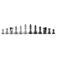 Bobby Fischer Metal Ultimate Chess Set, Wood Board 21.75 in., 3.6 in. King