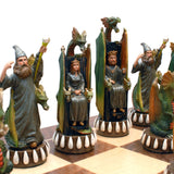 WE Games Hand Painted Dragon Themed Chess Pieces with 4.7 in. King.