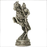 WE Games Medieval Pewter Chess Pieces, King measures 3.5 in.