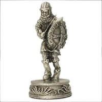 WE Games Medieval Pewter Chess Pieces, King measures 3.5 in.