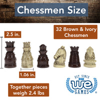 WE Games Fancy Medieval Themed Chess Set - 15 in.