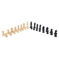 WE Games French Staunton Chess & Checkers Set - Weighted Pieces, Black Stained Wooden Board with Storage Drawers - 15 in.