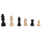 WE Games Black Stained Wood Staunton Weighted Chess Pieces,  3 in. King