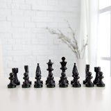 WE Games Wooden Russian Style Chess Pieces, Weighted with 3.5 in. King