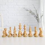 WE Games Wooden Russian Style Chess Pieces, Weighted with 3.5 in. King