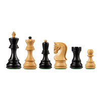 Bobby Fischer Zagreb Chess Pieces, Ebonized and Boxwood, 3.75 in. King