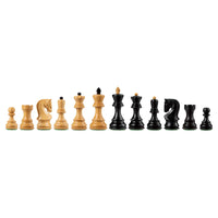 Bobby Fischer Zagreb Chess Pieces, Ebonized and Boxwood, 3.75 in. King