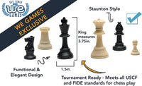 WE Games Plastic Staunton Tournament Chess Pieces, 3.75 in King