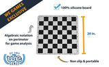 WE Games The Original 100% Silicone Tournament Chess Mat - 20 Inch Board