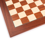 Deluxe Mahogany Wood Chess Board – Handmade in Spain, 22 in.