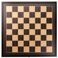 WE Games Black Stained Chess Board with Storage Drawers