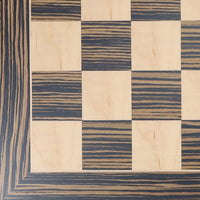 WE Games Deluxe Chess Board, Zebra & Natural Wood - 15 in