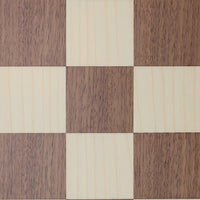 Walnut and Sycamore Wooden Chess Board with Algebraic Notation - 21.25 in.