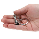 WE Games Metal Chess Piece Keychain - Silver King