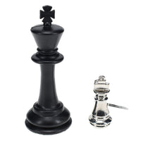 WE Games Metal Chess Piece Keychain - Silver King