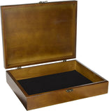 WE Games Old World Wooden Treasure Box with Brass Latch