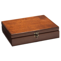 WE Games Wooden Valet Box - Walnut Stain (Made in USA)