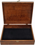 WE Games Wooden Treasure Box with Walnut Stain (Made in USA)