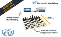 WE Games Travel Chess Set in Portable Tube, 17 in. board, 3.08 in. King