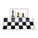 WE Games Tournament Chess Set - Heavy Weighted Chess Pieces with Roll-up Chess Board and Zipper Pouch for Chessmen