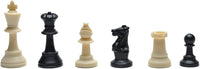 WE Games Complete Tournament Chess Set, Weighted Chess Pieces with Green Roll-up Chess Board and Travel Canvas Bag