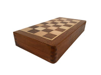 WE Games Travel Magnetic Wood Folding Chess Set, 12 inches