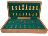 WE Games Travel Magnetic Wood Folding Chess Set, 12 inches