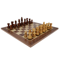 WE Games Staunton Chess Set - Weighted Rosewood Pieces & Wooden Board 12 in.