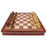 WE Games Weighted English Chess Set, 19 in. Board with Storage, 3.5 in King