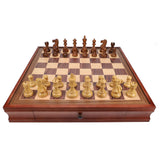 WE Games Weighted English Chess Set, 19 in. Board with Storage, 3.5 in King