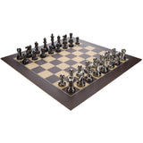 Bobby Fischer Metal Ultimate Chess Set, Wood Board 21.75 in., 3.6 in. King