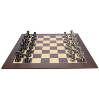 Bobby Fischer Metal Ultimate Chess Set, Wood Board 21.75 in., 3.6 in. King