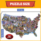 TDC Games USA Vintage Postcards Jigsaw Puzzle - 1,000 Pieces