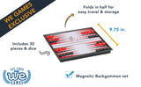 WE Games Foldable Travel Magnetic Backgammon Set