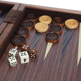 WE Games Travel Wood Starburst Design Backgammon Board Game Set - 19 in.