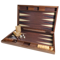 WE Games Travel Wood Starburst Design Backgammon Board Game Set - 19 in.