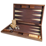 WE Games Travel Wood Inlaid Backgammon Board Game Set - 19 in.